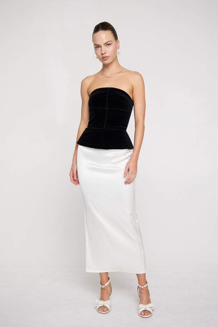 Dahlia velvet & satin dress