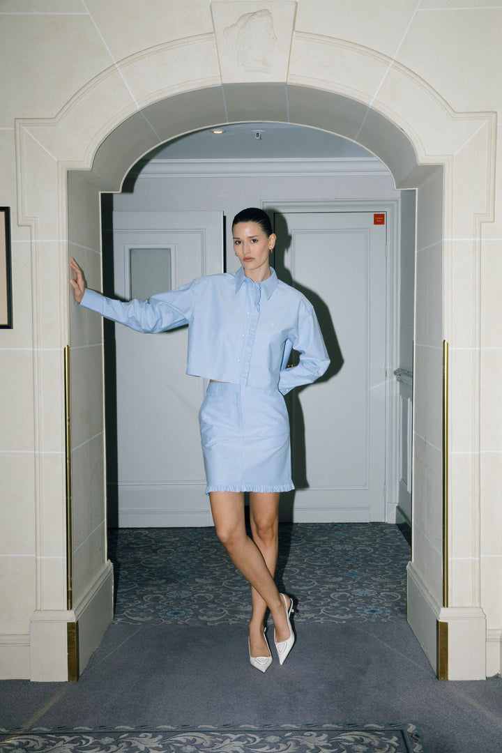 Amara cotton oxford skirt