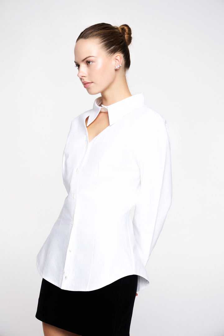 Swan long sleeve fitted shirt