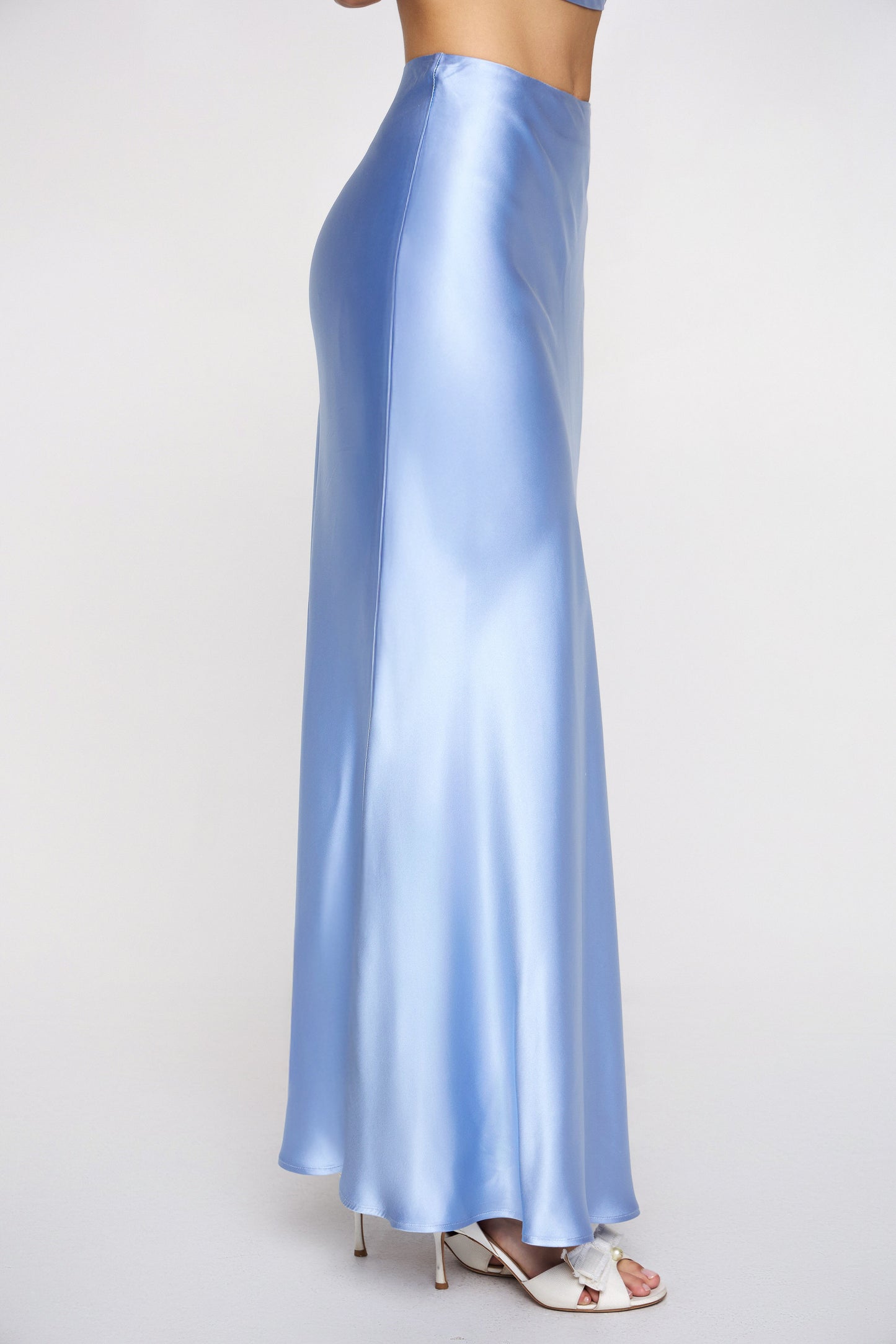 Marée maxi satin skirt