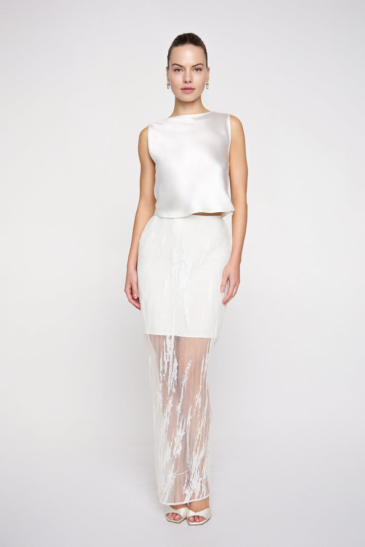 Ophélie sheer pleated skirt