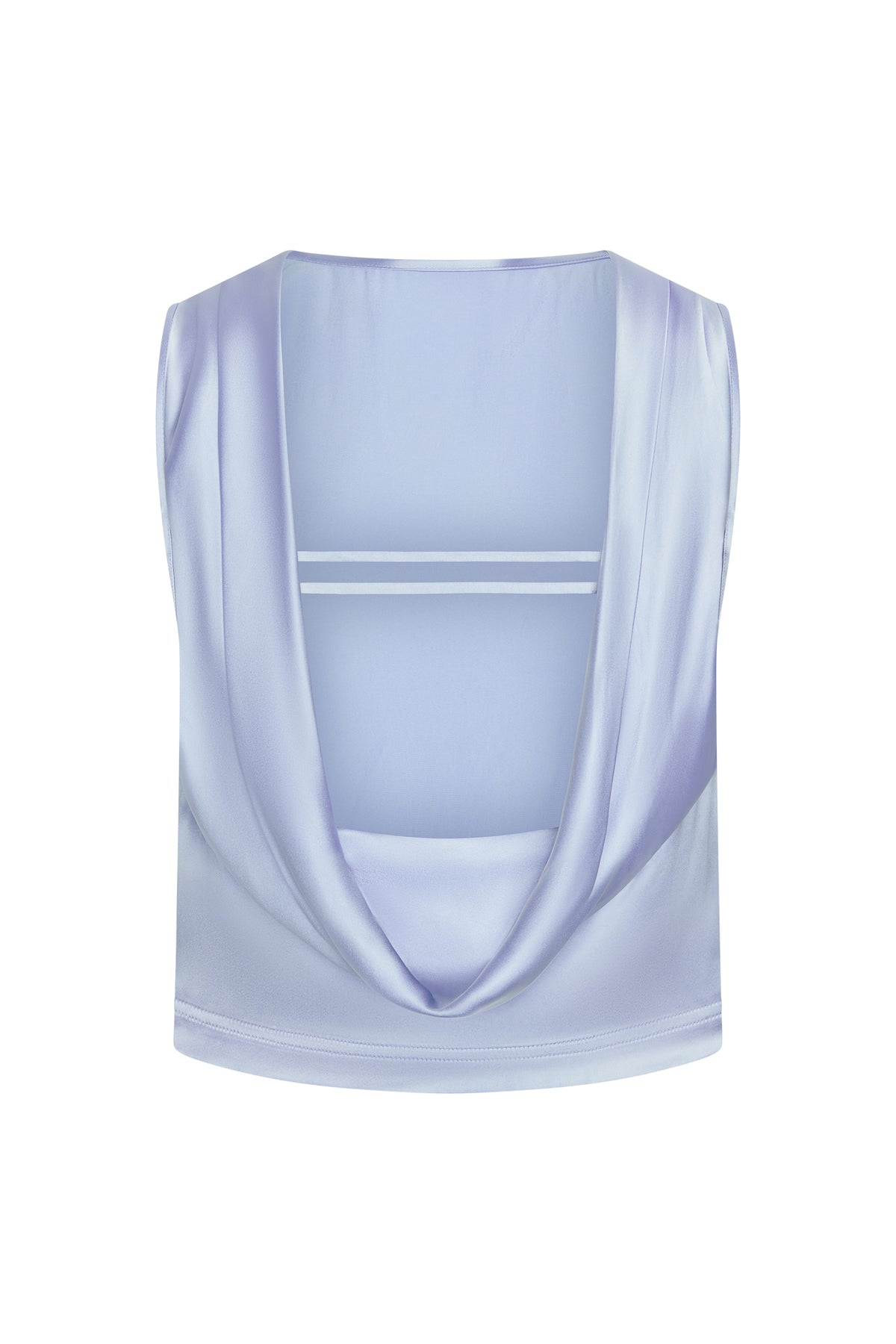 Marée draped open-back satin top