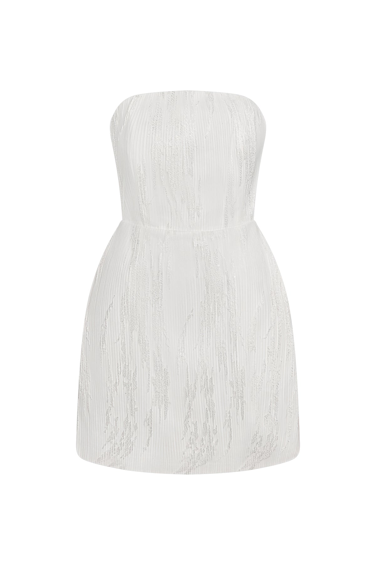 Aura pleated strapless dress