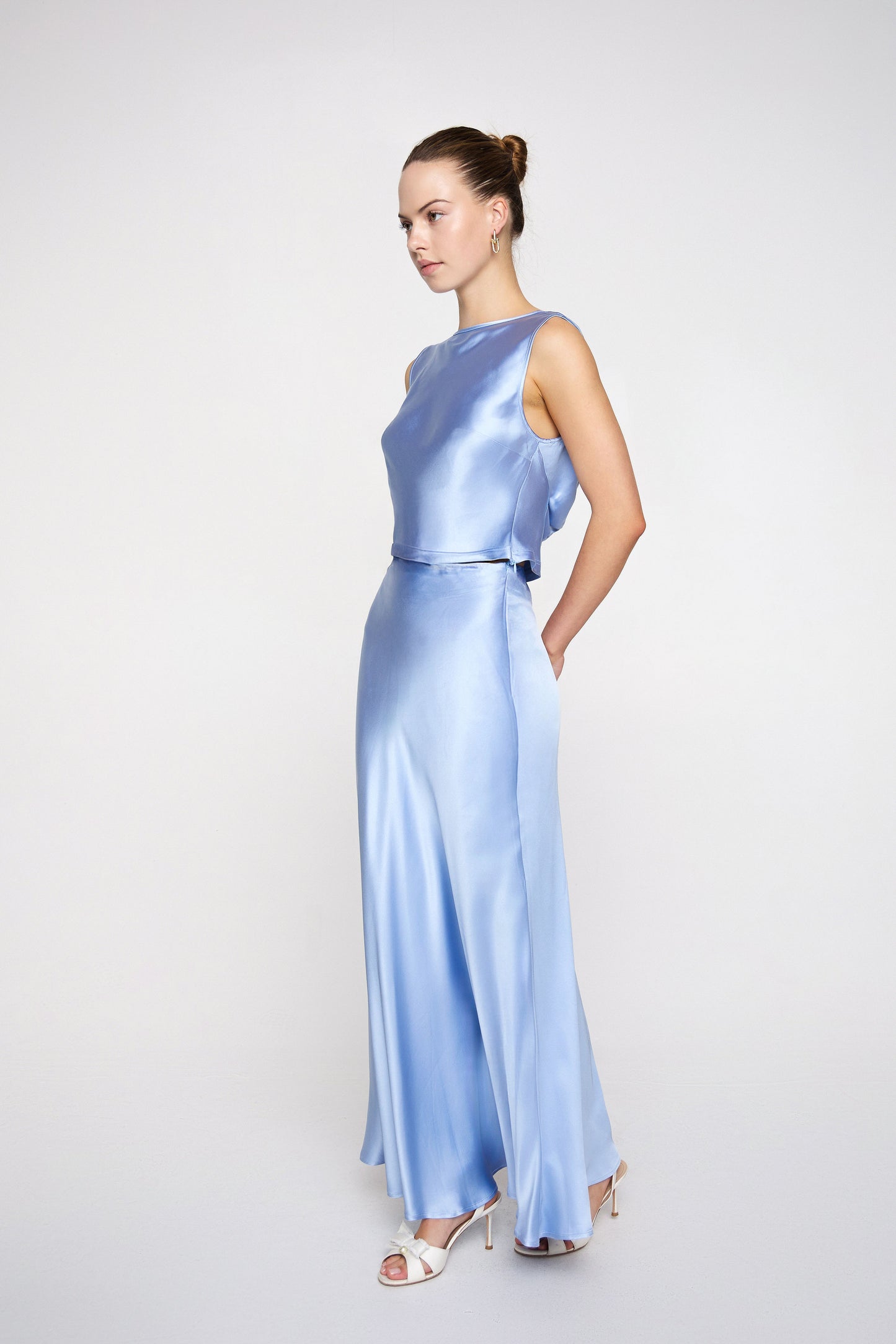 Marée maxi satin skirt