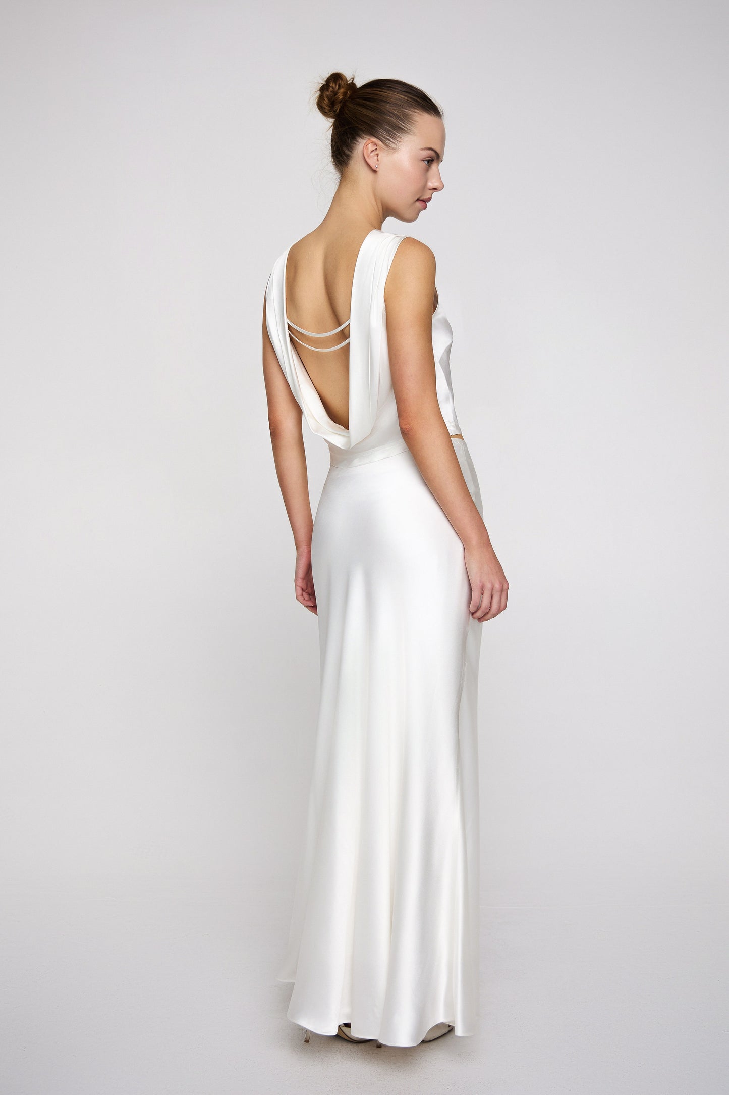 Marée maxi satin skirt