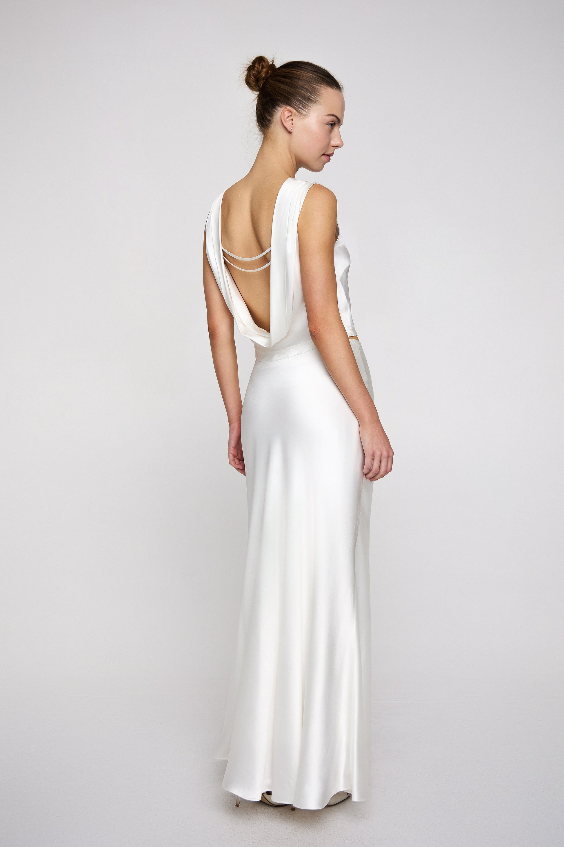 Marée maxi satin skirt